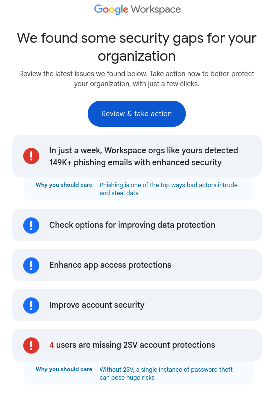 Scary-looking email